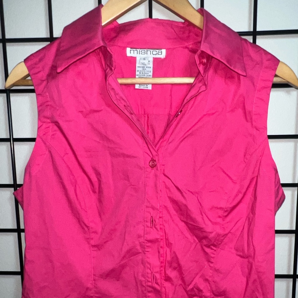 Mishca Pink Sleeveless Top. Size Small